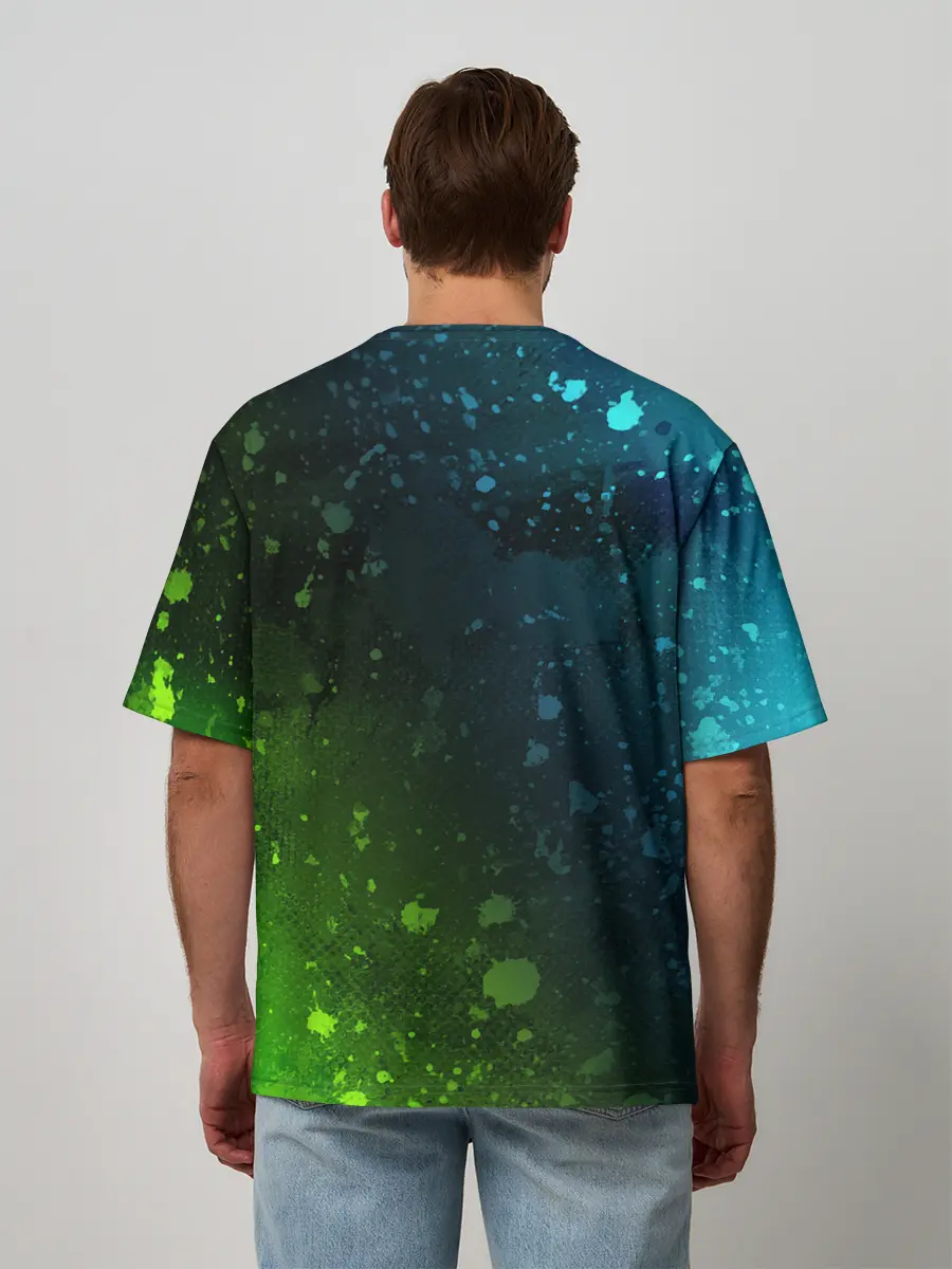 Мужская футболка оверсайз / ПАБГ New State - Брызги
