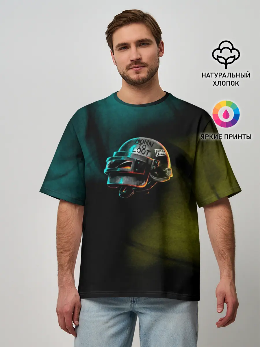 Мужская футболка оверсайз / PUBG