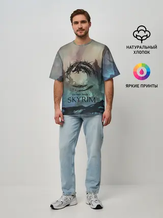 Мужская футболка оверсайз / The Elder Scrolls SKYRIM