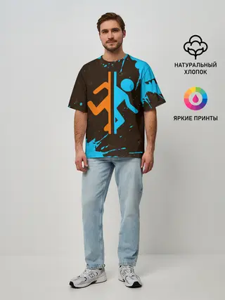 Мужская футболка оверсайз / PORTAL / ПОРТАЛ