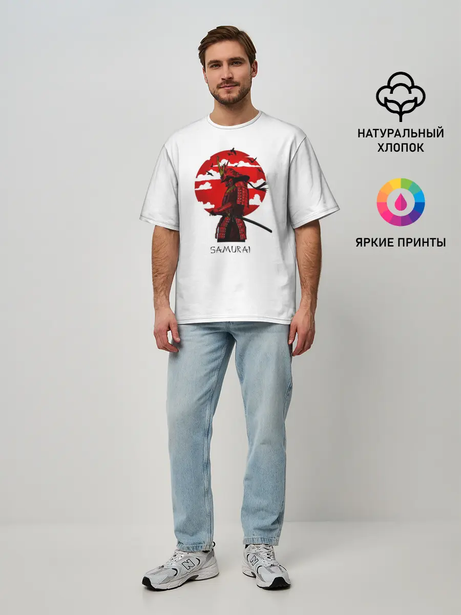 Мужская футболка оверсайз / Samurai