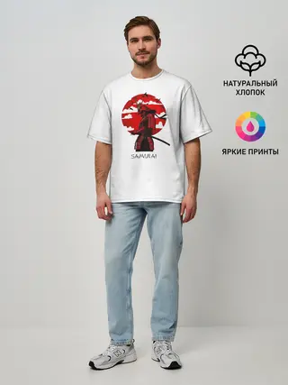Мужская футболка оверсайз / Samurai