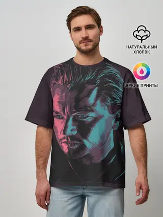 Мужская футболка оверсайз / Ди Каприо