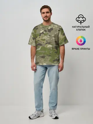 Мужская футболка оверсайз / CAMOUFLAGE