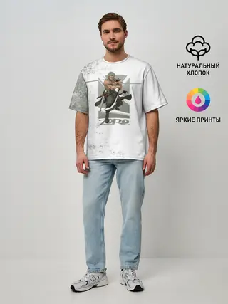 Мужская футболка оверсайз / Зоро One Piece. Большой куш