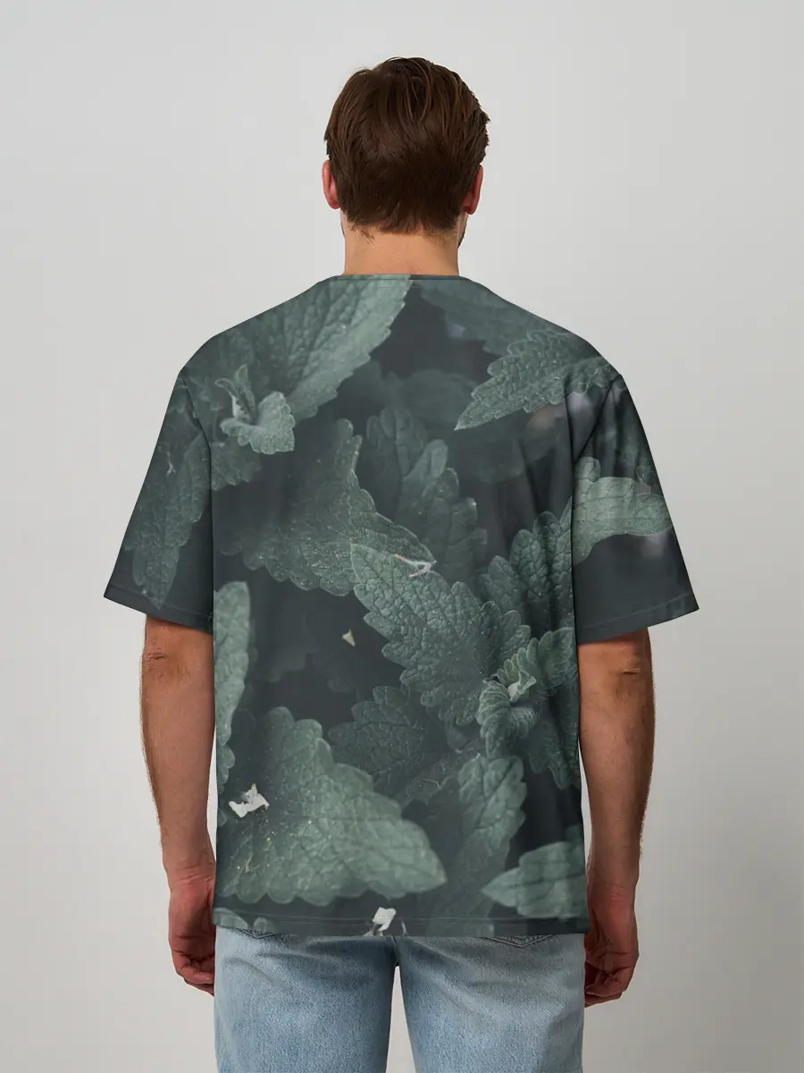 Мужская футболка оверсайз / Мята.