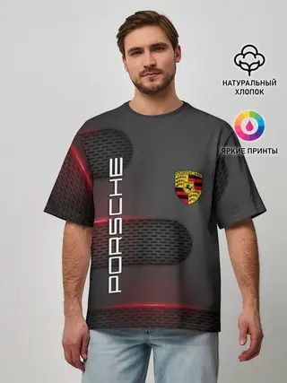 Мужская футболка оверсайз / PORSCHE