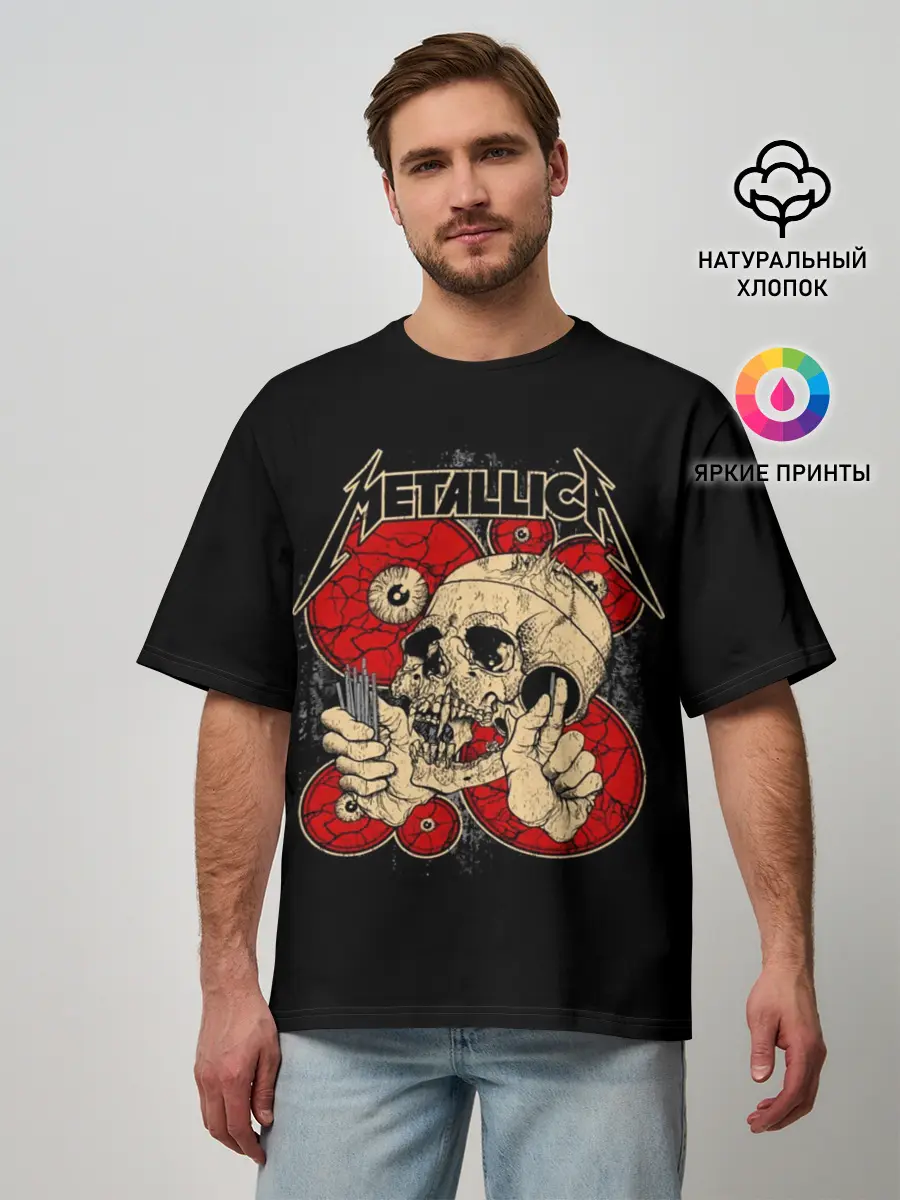 Мужская футболка оверсайз / Metallica