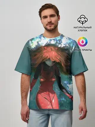 Мужская футболка оверсайз / Rei Ayanami