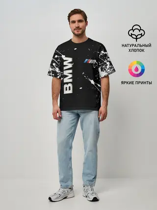 Мужская футболка оверсайз / BMW