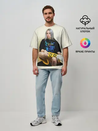 Мужская футболка оверсайз / Billie Eilish