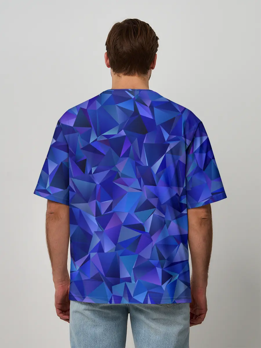 Мужская футболка оверсайз / НЕОНОВЫЕ КРИСТАЛЫ