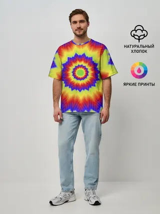 Мужская футболка оверсайз / Tie-Dye