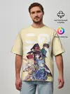 Мужская футболка оверсайз / KonoSuba девочки вместе