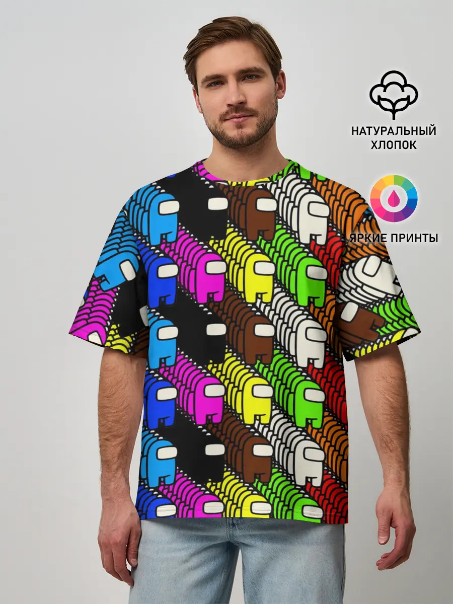 Мужская футболка оверсайз / AMONG US