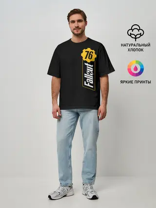 Мужская футболка оверсайз / FALLOUT_76.