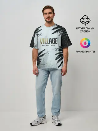Мужская футболка оверсайз / Resident Evil Village. Crow