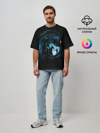 Мужская футболка оверсайз / Как приручить дракона