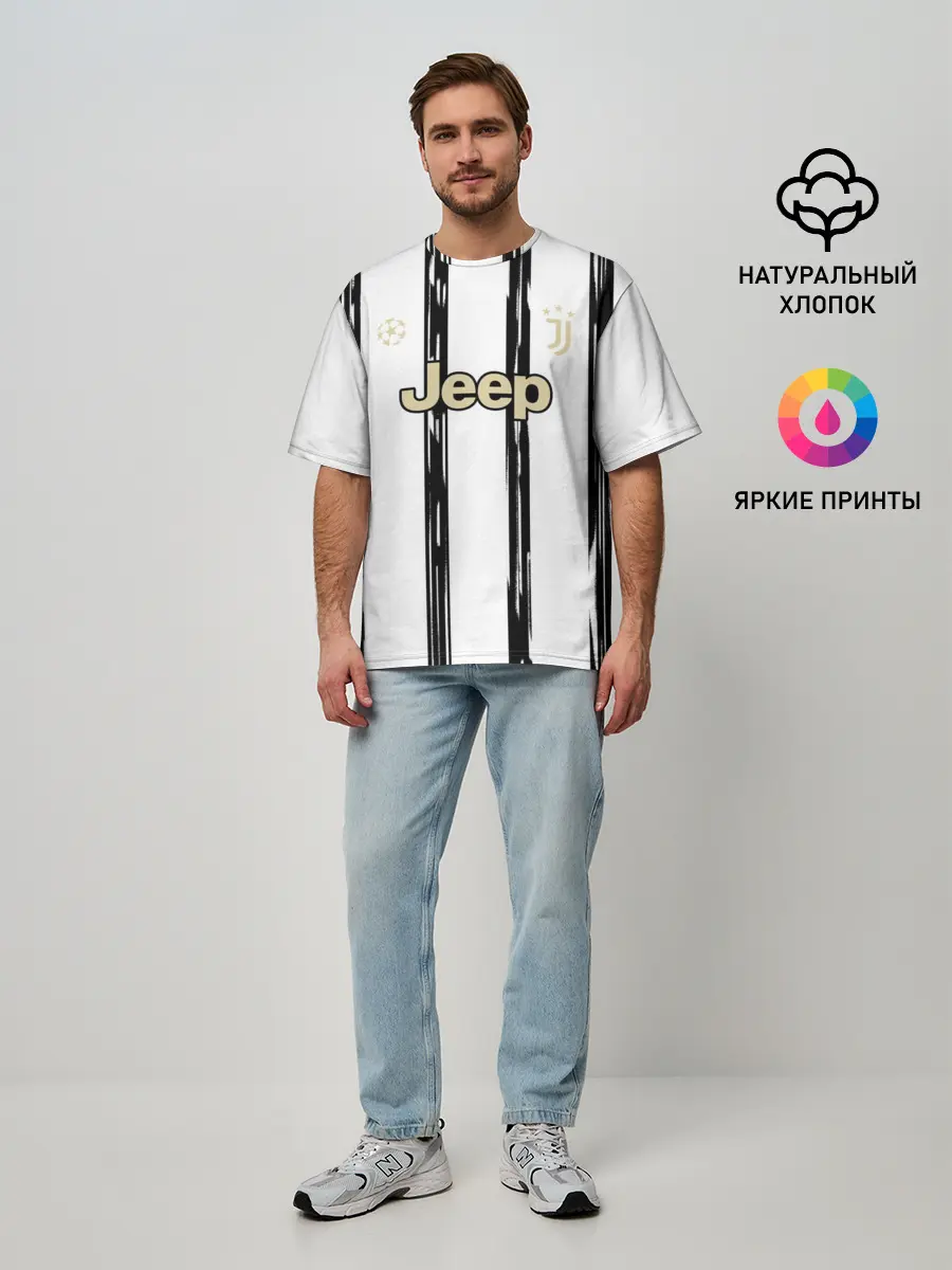 Мужская футболка оверсайз / Juventus | Home Authentic style