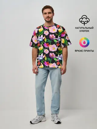 Мужская футболка оверсайз / Разноцветие