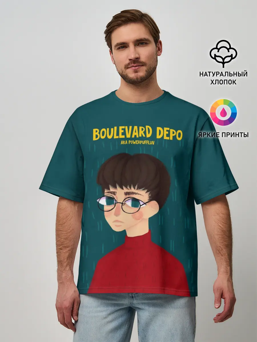 Мужская футболка оверсайз / Boulevard Depo / Powerpuff Luv