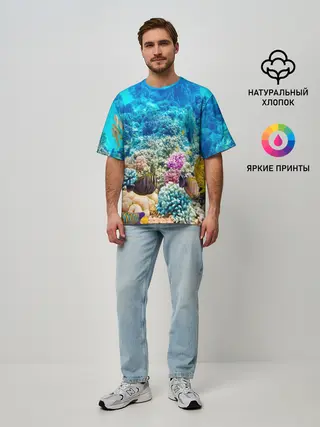 Мужская футболка оверсайз / Риф