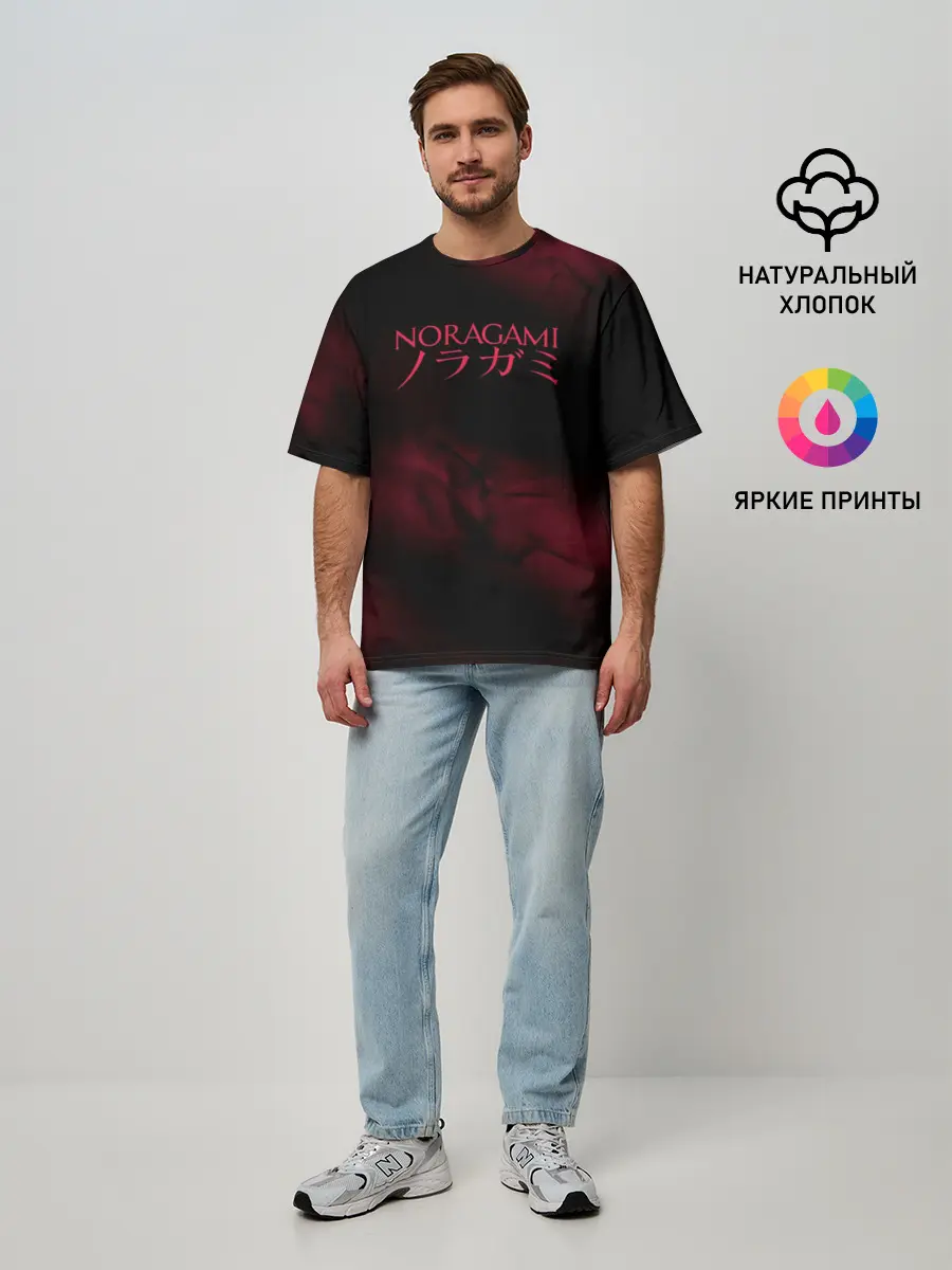 Мужская футболка оверсайз / NORAGAMI. Тьма