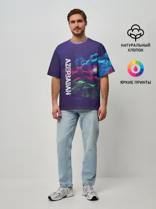 Мужская футболка оверсайз / ,Azerbaijan