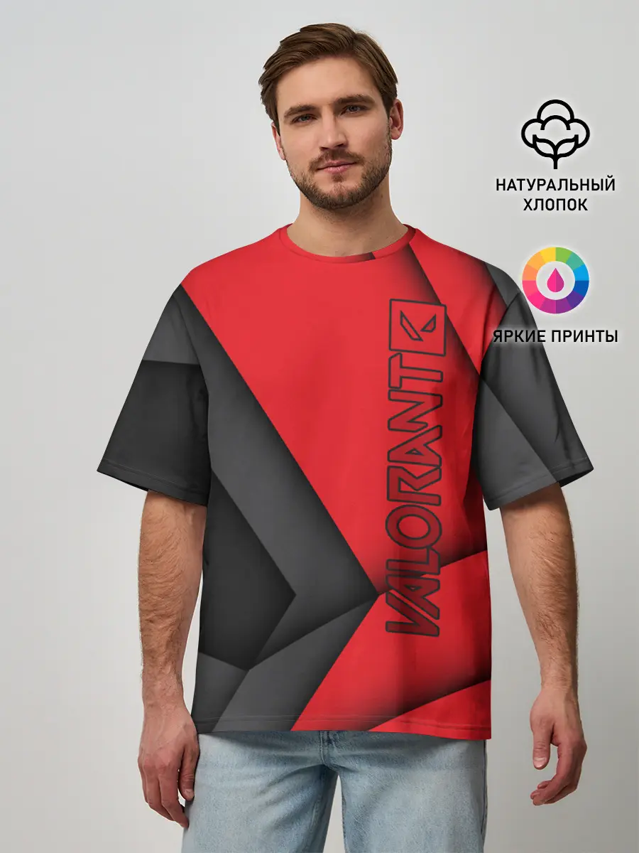 Мужская футболка оверсайз / Valorant