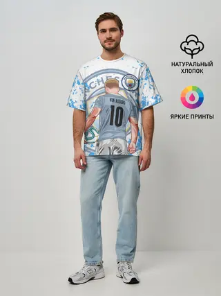 Мужская футболка оверсайз / СЕРХИО АГУЭРО / SERGIO AGUERO