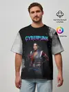 Мужская футболка оверсайз / Панам Палмер | КИБЕРПАНК 2077