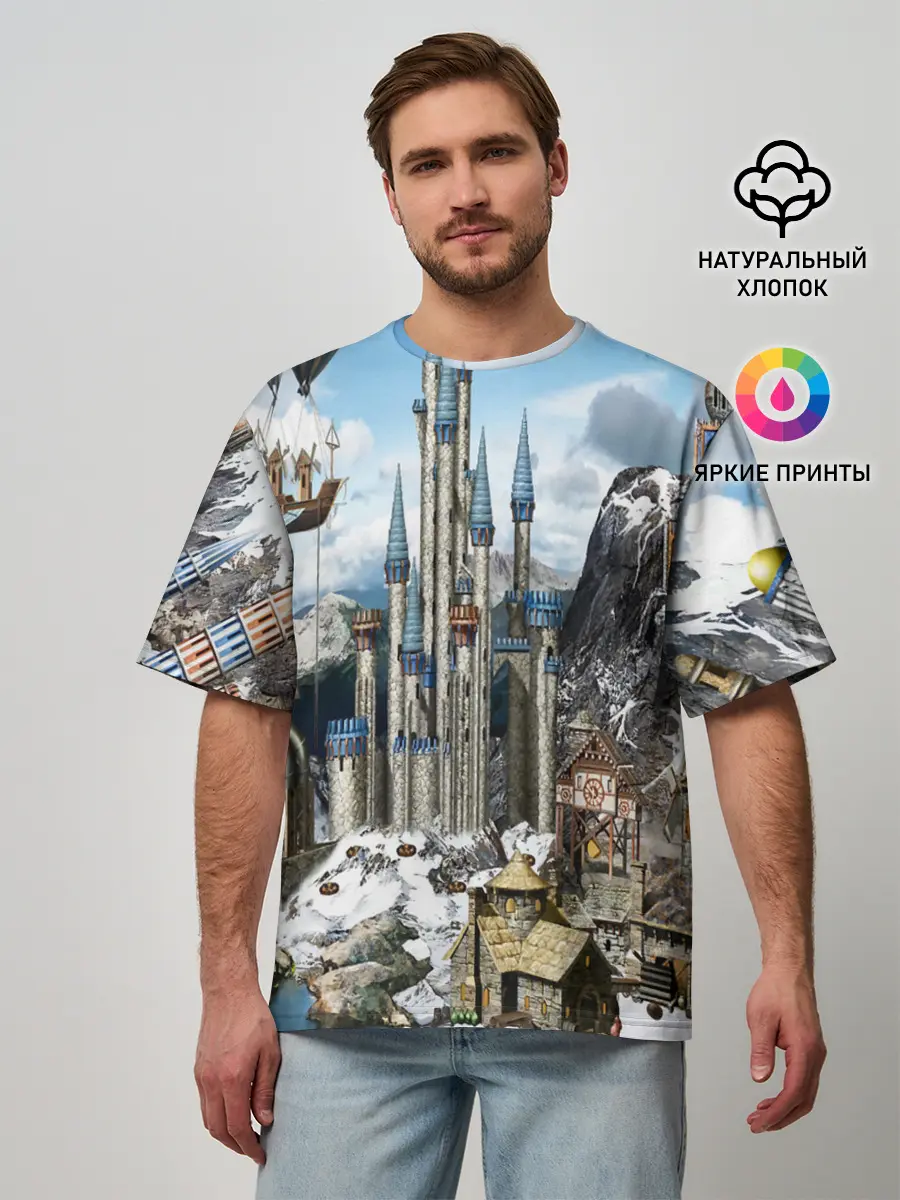 Мужская футболка оверсайз / HEROES