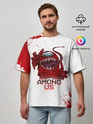 Мужская футболка оверсайз / AMONG US - МОНСТР