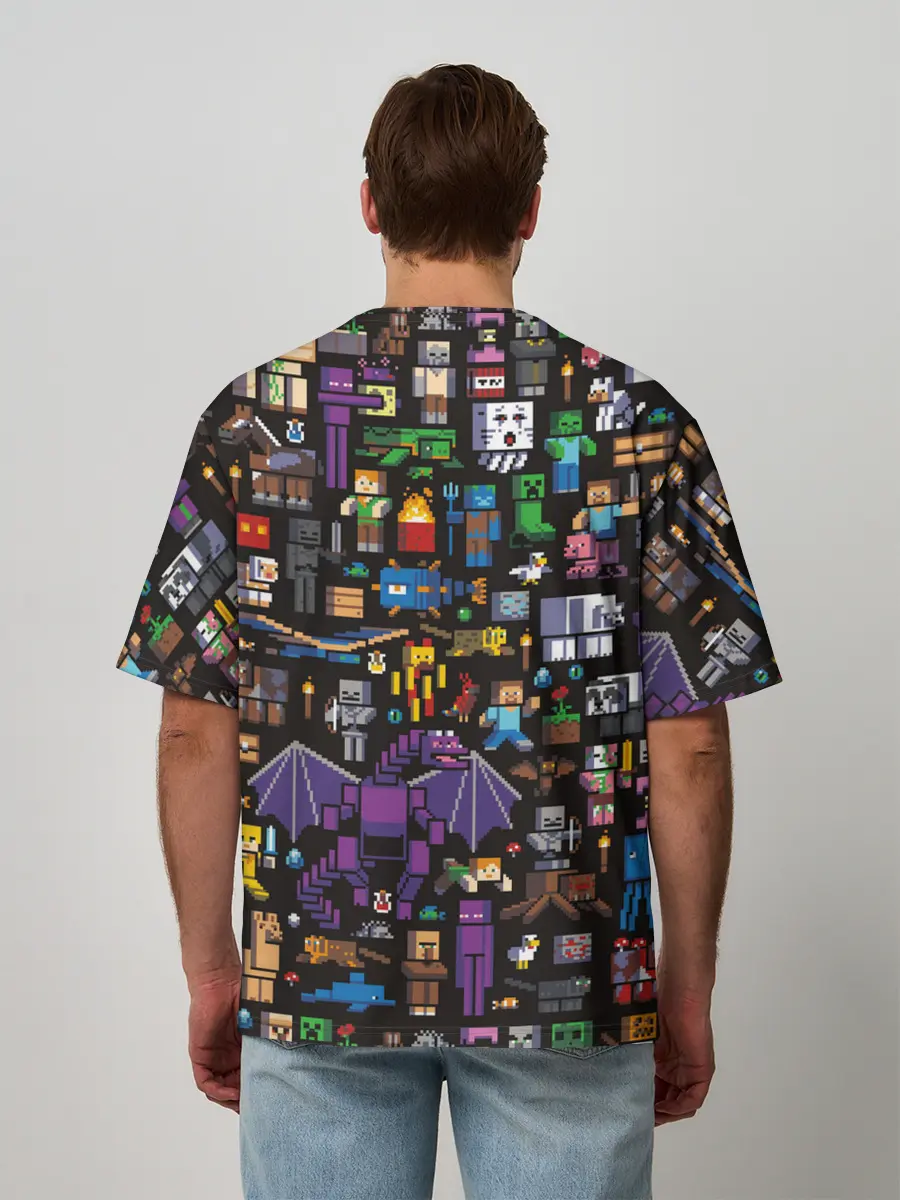 Мужская футболка оверсайз / MINECRAFT | МАЙНКРАФТ