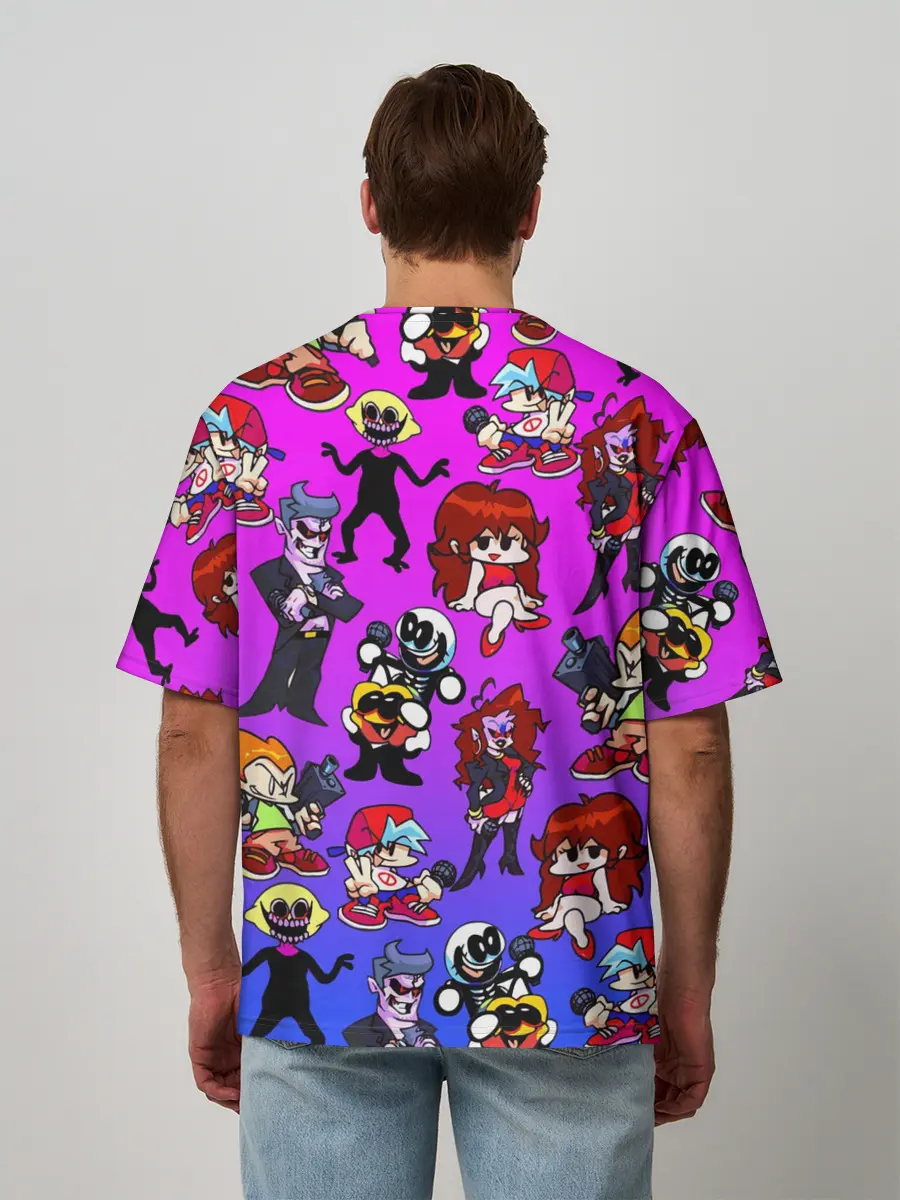 Мужская футболка оверсайз / FRIDAY NIGHT FUNKIN / ГЕРОИ