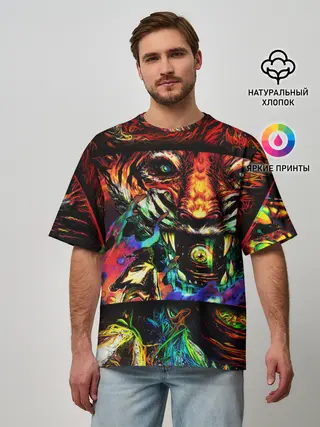 Мужская футболка оверсайз / HOTLINE MIAMI