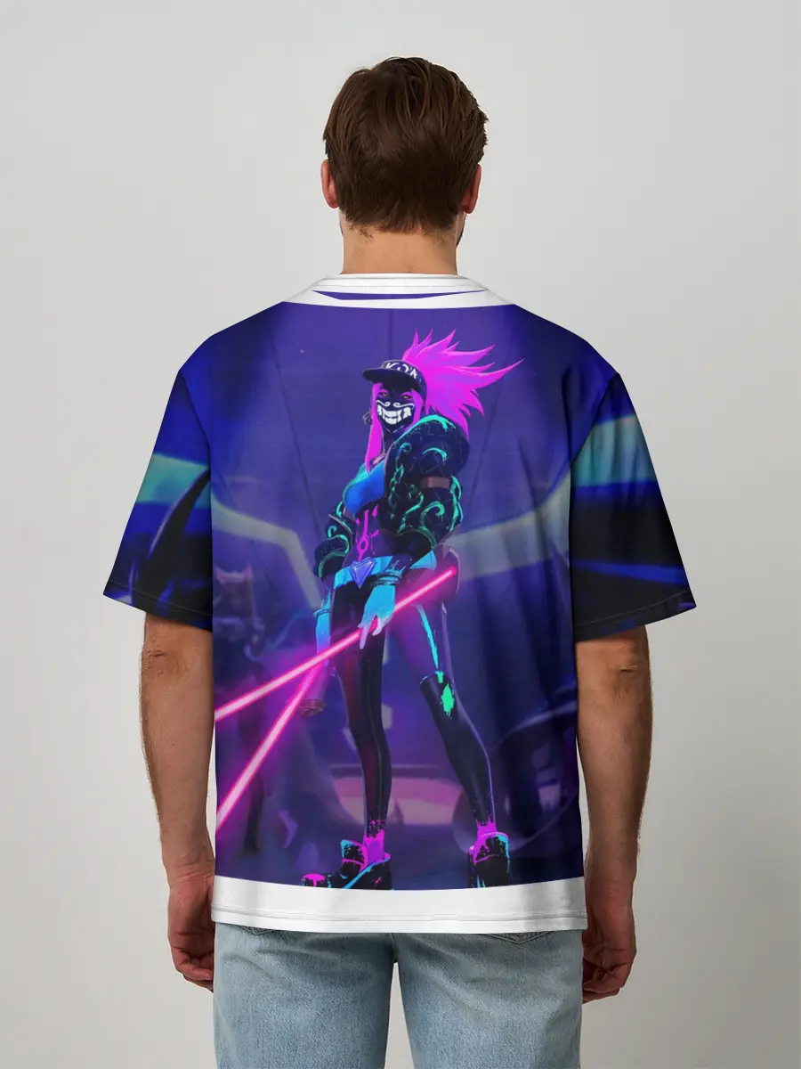 Мужская футболка оверсайз / League of legends Akali KDA