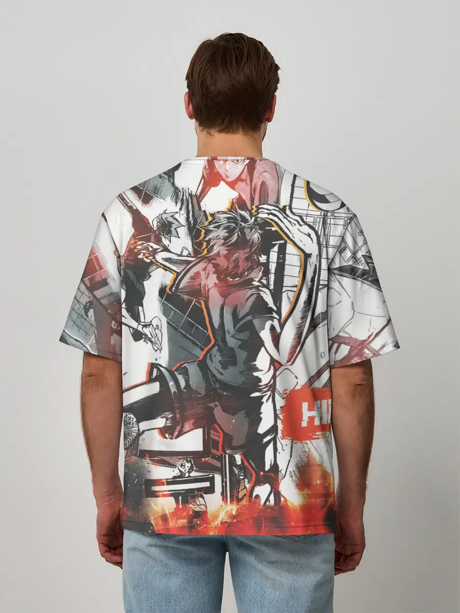 Мужская футболка оверсайз / Haikyu Haikyuu Haikuu