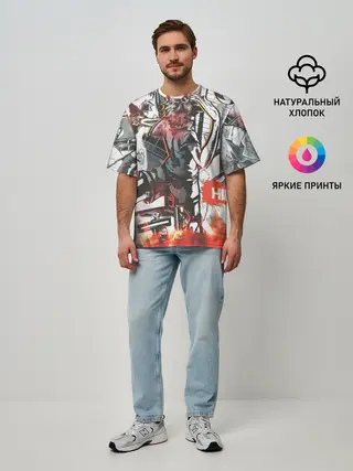 Мужская футболка оверсайз / Haikyu Haikyuu Haikuu