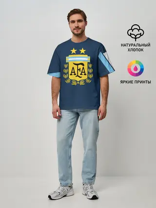 Мужская футболка оверсайз / Сборная Аргентины