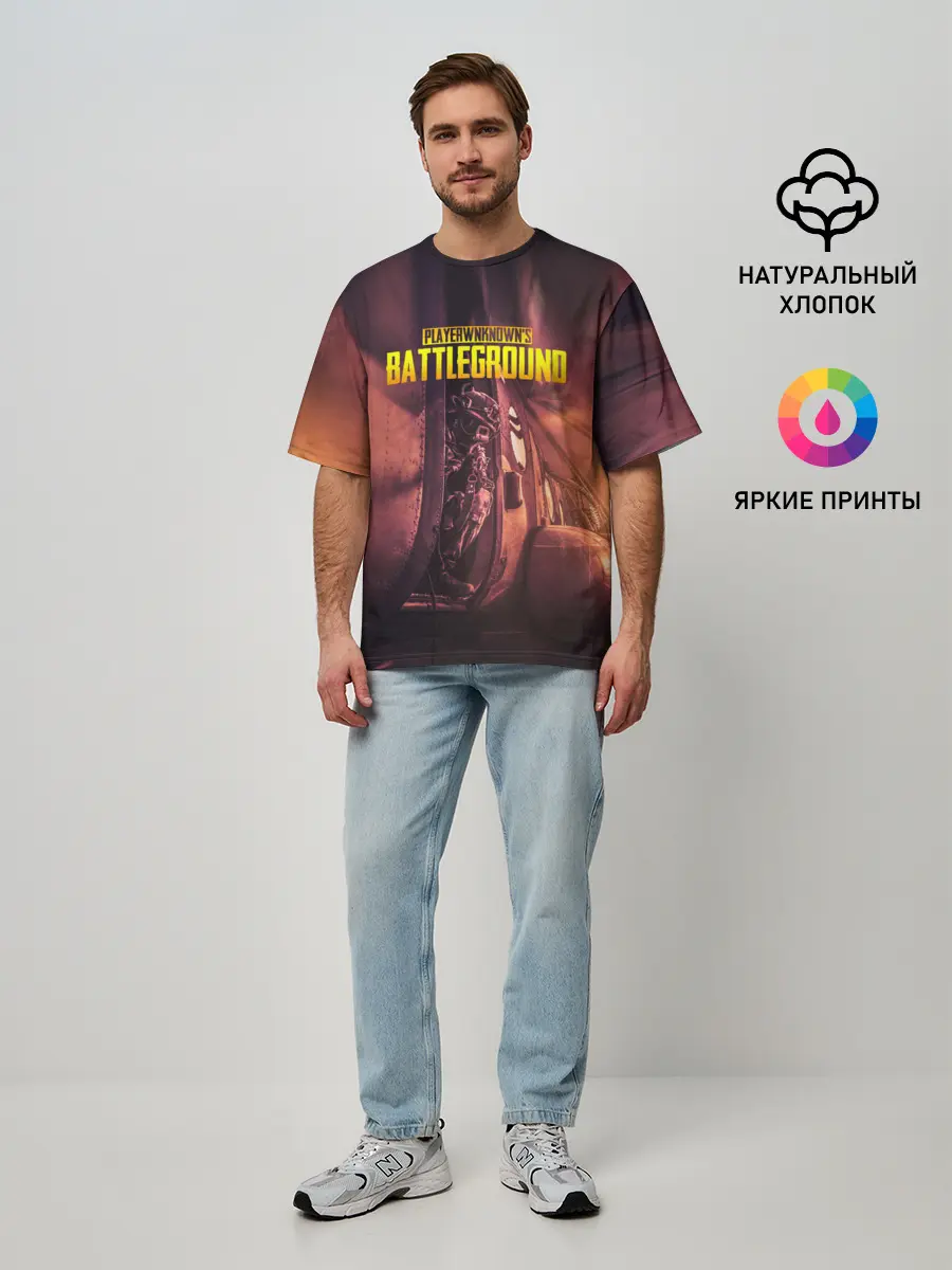 Мужская футболка оверсайз / PUBG PARAMO | ПУБГ ПАРАМО