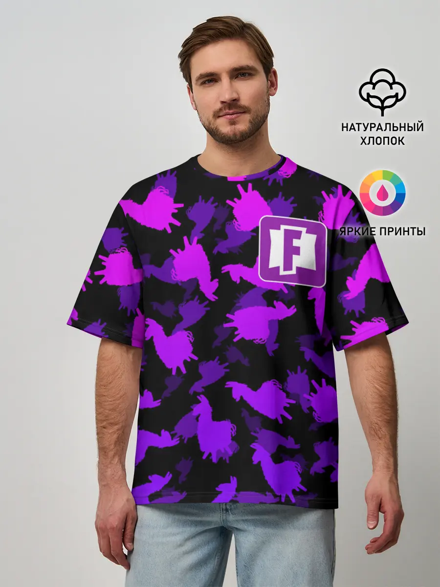 Мужская футболка оверсайз / Fortnite