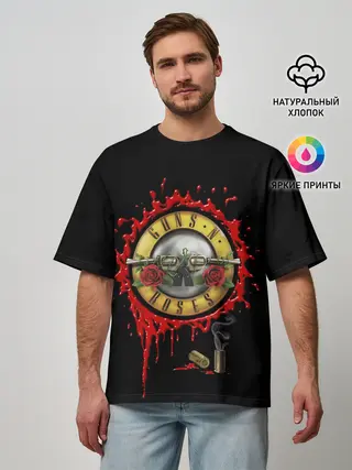 Мужская футболка оверсайз / GUNS N ROSES