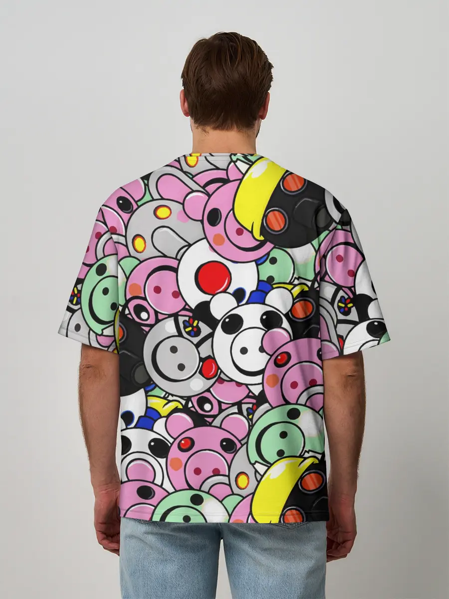 Мужская футболка оверсайз / ROBLOX PIGGY