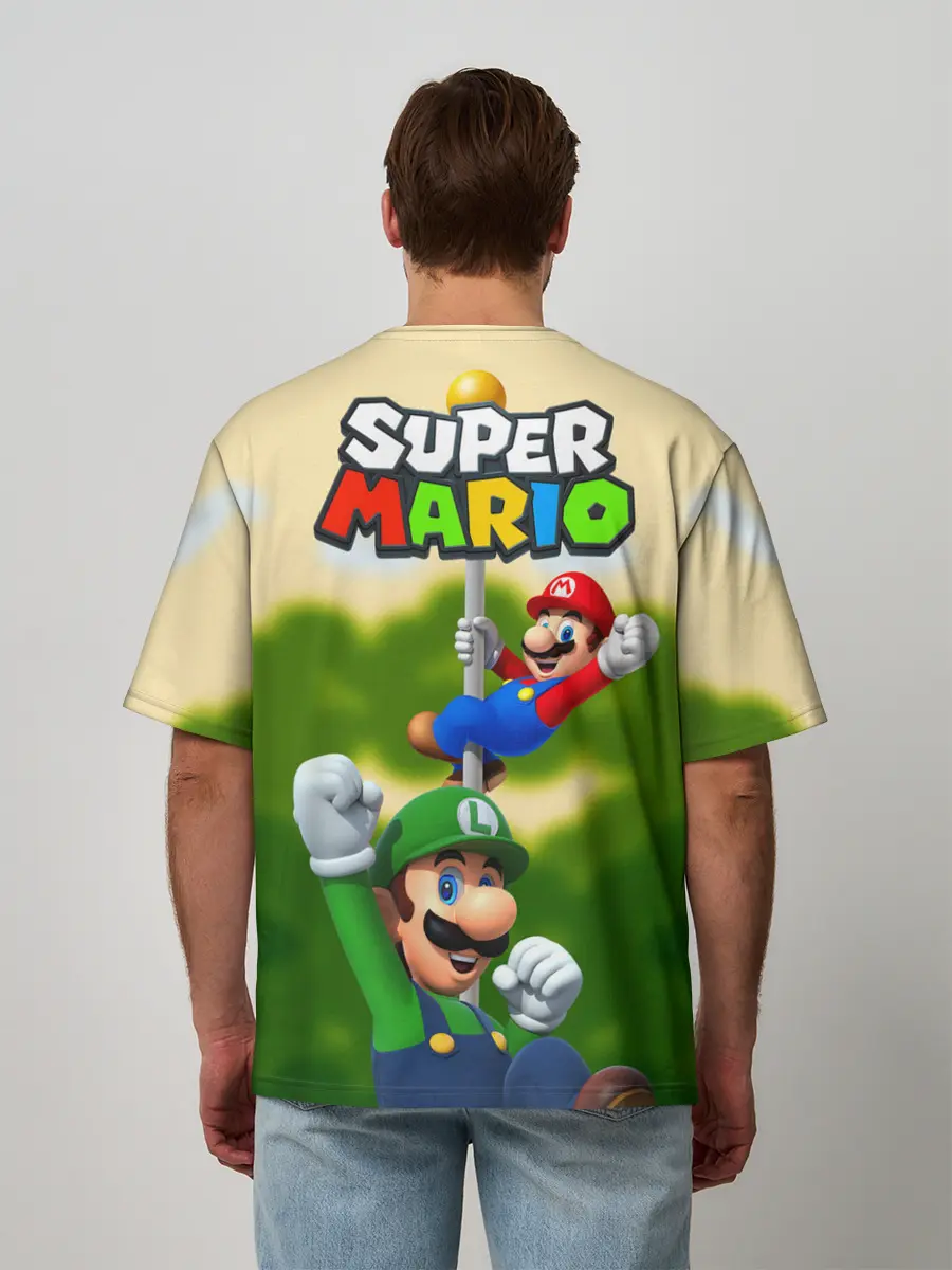 Мужская футболка оверсайз / 3DMario