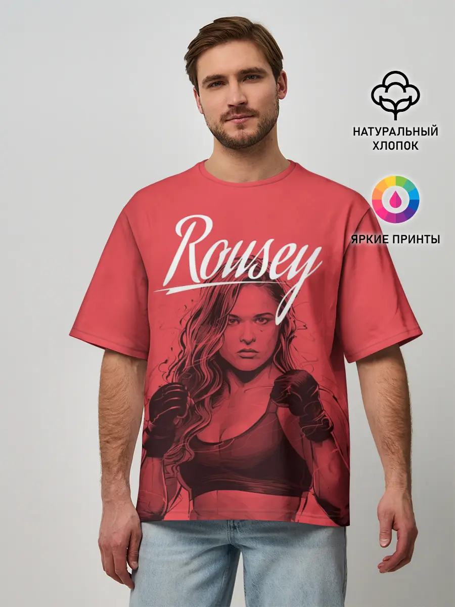 Мужская футболка оверсайз / Ronda Rousey