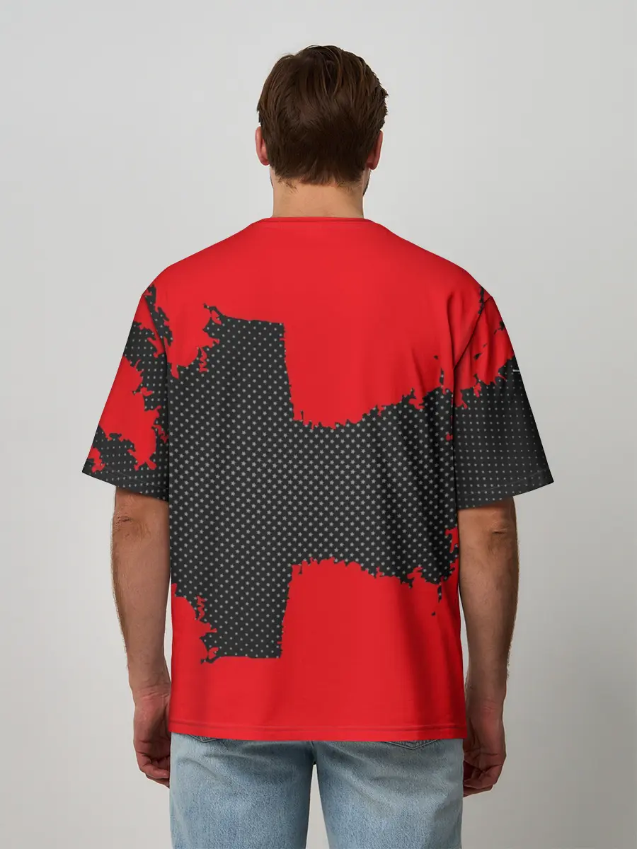 Мужская футболка оверсайз / BARCELONA SPORT RED