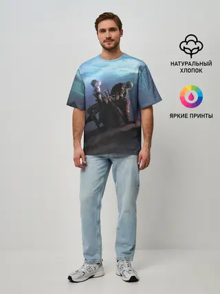 Мужская футболка оверсайз / Цири И Геральд