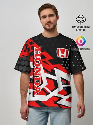 Мужская футболка оверсайз / Honda