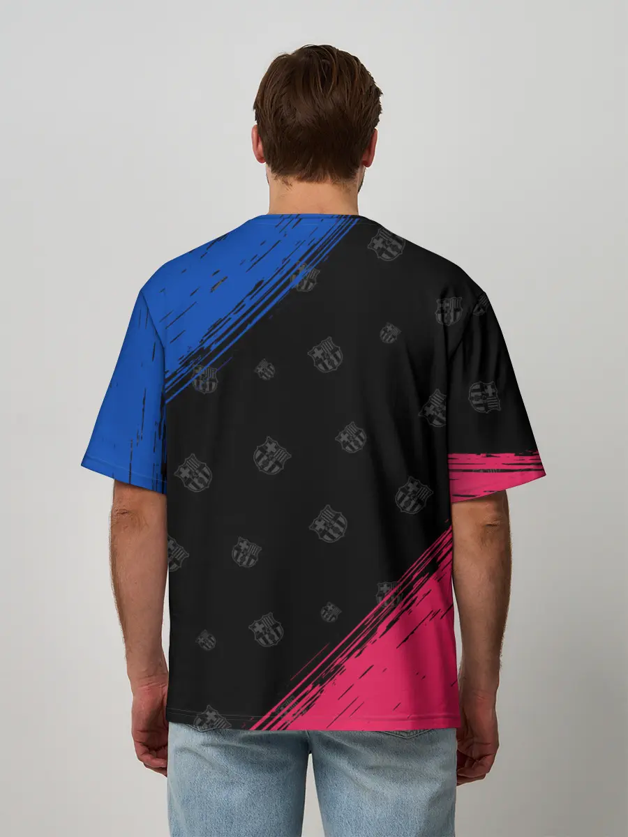 Мужская футболка оверсайз / BARCELONA / БАРСЕЛОНА